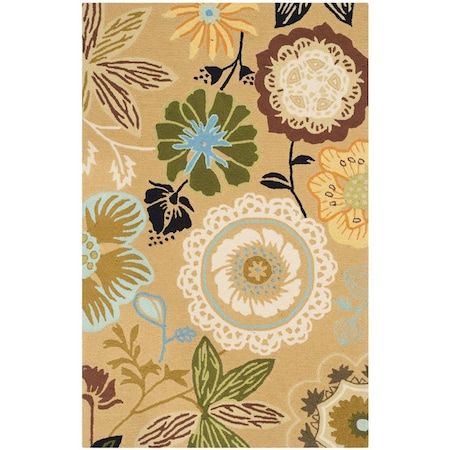 Safavieh 4 x 6 ft. Four Seasons Hand Hooked Small Rectangle Area Rug, Taupe & Multicolor FRS472A-4